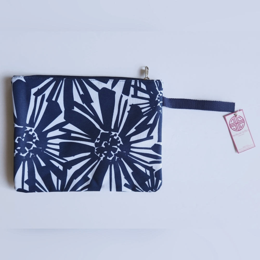 Buckhead Betties Mosaic Floral Navy Swim Sac. NEW. #SS-23408